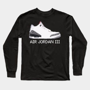 AIR JORDAN III RETRO PIXELATED ART SHOE COLLECTION Long Sleeve T-Shirt